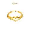 MASDORA 916 Gold Ring Rings Cincin Emas ~ HG High Polished Heart Chain (EMAS 916/22K)