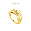 MASDORA 916 Gold Ring Rings Cincin Emas ~ HG Golden Myriad Heart (EMAS 916/22K)