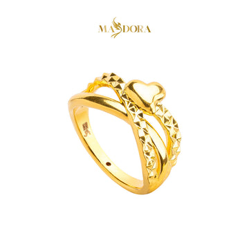 MASDORA 916 Gold Ring Rings Cincin Emas ~ HG Golden Myriad Heart (EMAS 916/22K)