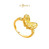 MASDORA 916 Gold Ring Rings Cincin Emas ~ HG Golden Chummed Butterfly (EMAS 916/22K)
