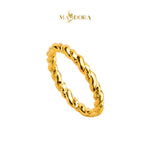 MASDORA 916 Gold Ring Rings Cincin Emas ~ Hg Golden Snarled Rope (EMAS 916/22K)