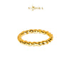 MASDORA 916 Gold Ring Rings Cincin Emas ~ Hg Golden Snarled Rope (EMAS 916/22K)