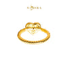 MASDORA 916 Gold Ring Rings Cincin Emas ~ HG Golden Sunken Love Cutting (EMAS 916/22K)