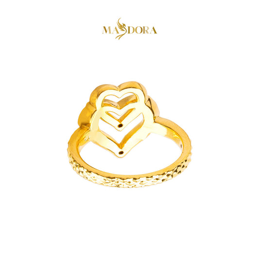 MASDORA 916 Gold Ring Rings Cincin Emas ~ HG Double Sincero Monument (EMAS 916/22K)