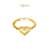 MASDORA 916 Gold Ring Rings Cincin Emas ~ HG Golden Sunken Love Cutting (EMAS 916/22K)