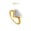 MASDORA 916 Gold Ring Rings Cincin Emas ~ HG Duotone Flattened Fluffy Love (EMAS 916/22K)