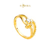 MASDORA 916 Gold Ring Rings Cincin Emas ~ HG Duotone Intertwined Love (EMAS 916/22K)