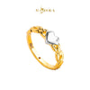MASDORA 916 Gold Ring Rings Cincin Emas ~ HG Duotone Solid Heart Chain (EMAS 916/22K)