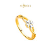 MASDORA 916 Gold Ring Rings Cincin Emas ~ HG Duotone Clover Twist (EMAS 916/22K)