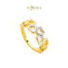 MASDORA 916 Gold Ring Rings Cincin Emas ~ HG Duotone Sincero Interlaced (EMAS 916/22K)