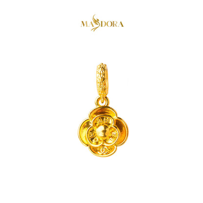 MASDORA 916 Gold Pendant Loket Emas ~ HG Golden CC Rose  (EMAS 916/22K)