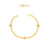 MASDORA 916 Gold Bracelet Rantai Tangan Emas ~ Shining Sauh Beaded Flower Cutting (EMAS 916/22K)