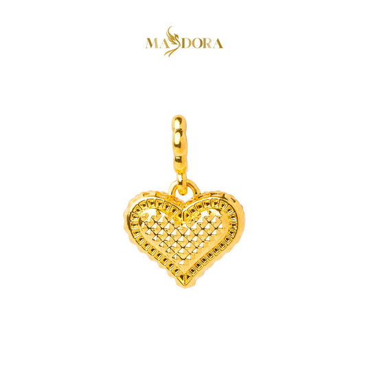 MASDORA 916 Gold Pendant Loket Emas ~ HG Ruffled Heart Cutting (EMAS 916/22K)