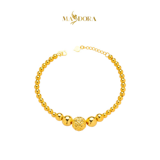 MASDORA 916 Gold Bracelet Rantai Tangan Emas ~ HG Quintuple Bubble Cutting (EMAS 916/22K)