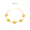 MASDORA 916 Gold Bracelet Rantai Tangan Emas ~ HG Enormous Quintuple Daisy (EMAS 916/22K)