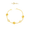 MASDORA 916 Gold Bracelet Rantai Tangan Emas ~ HG Golden Mini Daisy Flower Frame (EMAS 916/22K)