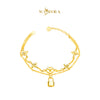 MASDORA 916 Gold Bracelet Rantai Tangan Emas ~ HG Golden Double Louisa (EMAS 916/22K)