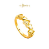 MASDORA 916 Gold Ring Rings Cincin Emas ~ HG Golden Half Interlaced (EMAS 916/22K)