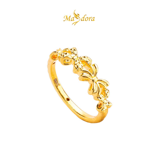 MASDORA 916 Gold Ring Rings Cincin Emas ~ HG Quadruple Bow Link (EMAS 916/22K)