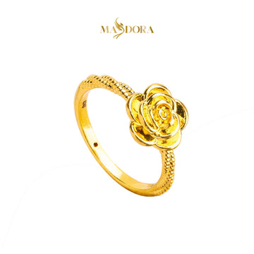 MASDORA 916 Gold Ring Rings Cincin Emas ~ HG Golden Delicate Rose (EMAS 916/22K)