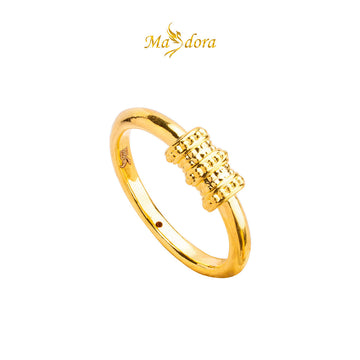 MASDORA 916 Gold Ring Rings Cincin Emas ~ HG Golden Half Tube (EMAS 916/22K)