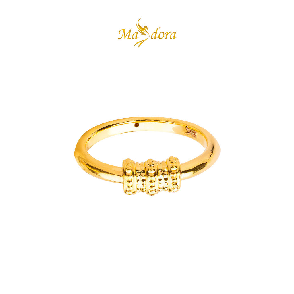 MASDORA 916 Gold Ring Rings Cincin Emas ~ HG Golden Half Tube (EMAS 916/22K)