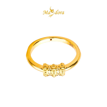 MASDORA 916 Gold Ring Rings Cincin Emas ~ HG Golden Half Tube (EMAS 916/22K)