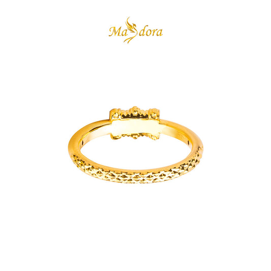 MASDORA 916 Gold Ring Rings Cincin Emas ~ HG Golden Half Tube (EMAS 916/22K)