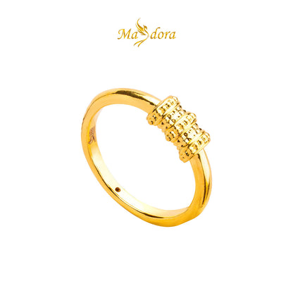 MASDORA 916 Gold Ring Rings Cincin Emas ~ HG Golden Half Tube (EMAS 916/22K)