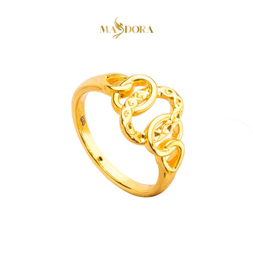 MASDORA 916 Gold Ring Rings Cincin Emas ~ HG Ascend Oval Chain (EMAS 916/22K)