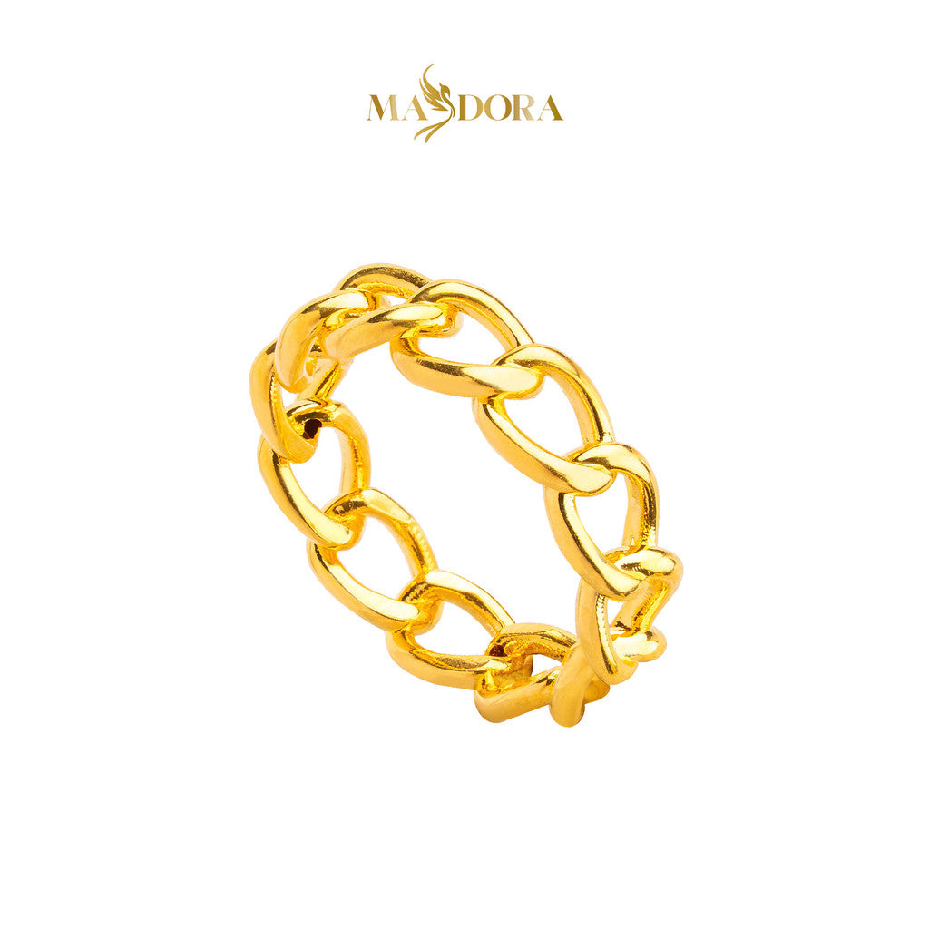 MASDORA 916 Gold Ring Rings Cincin Emas ~ HG Golden Fine Chain (EMAS 916/22K)