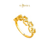 MASDORA 916 Gold Ring Rings Cincin Emas ~ HG Golden Sincero Interlaced (EMAS 916/22K)