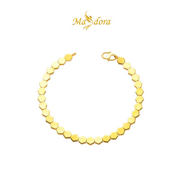 MASDORA 916 Gold Bracelet Rantai Tangan Emas ~ Plain Bee My Love (EMAS 916/22K)
