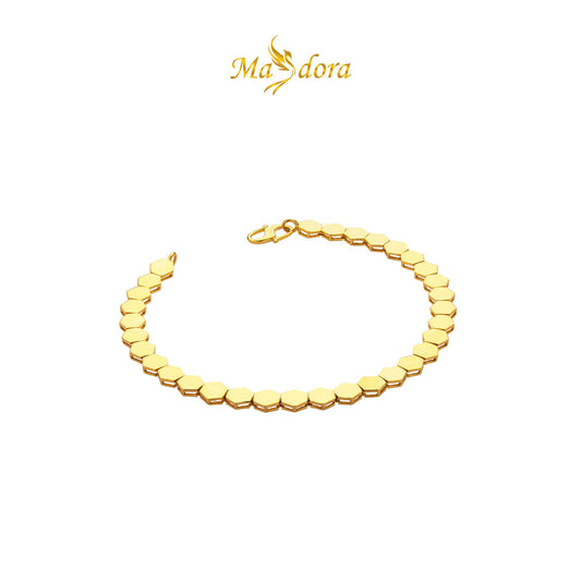 MASDORA 916 Gold Bracelet Rantai Tangan Emas ~ Plain Bee My Love (EMAS 916/22K)