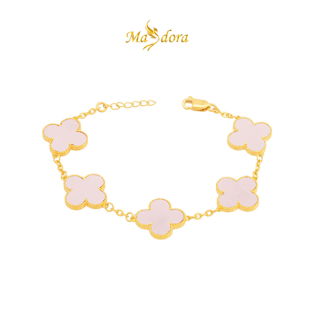 MASDORA 916 Gold Bracelet Rantai Tangan Emas ~ Clover Polo Chain - XL (EMAS 916/22K)