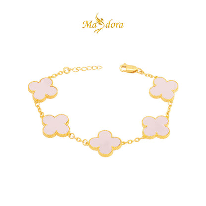 MASDORA 916 Gold Bracelet Rantai Tangan Emas ~ Clover Polo Chain - XL (EMAS 916/22K)