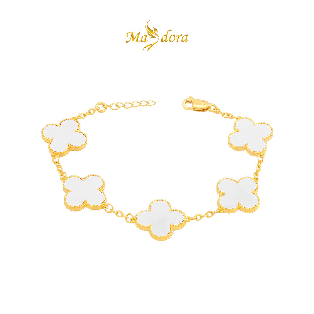 MASDORA 916 Gold Bracelet Rantai Tangan Emas ~ Clover Polo Chain - XL (EMAS 916/22K)