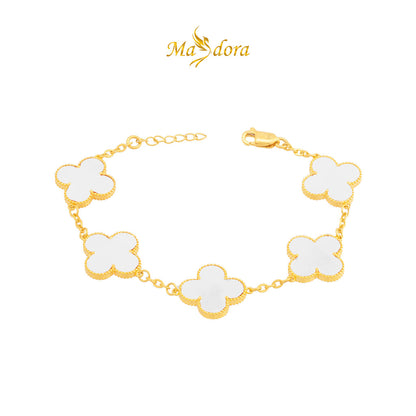MASDORA 916 Gold Bracelet Rantai Tangan Emas ~ Clover Polo Chain - XL (EMAS 916/22K)