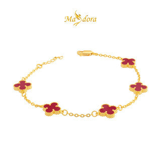 MASDORA 916 Gold Bracelet Rantai Tangan Emas ~ Clover - M (EMAS 916/22K)