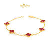 MASDORA 916 Gold Bracelet Rantai Tangan Emas ~ Clover - M (EMAS 916/22K)