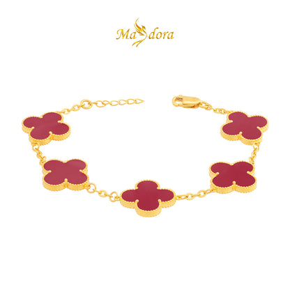 MASDORA 916 Gold Bracelet Rantai Tangan Emas ~ Clover Polo Chain - XL (EMAS 916/22K)