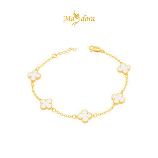 MASDORA 916 Gold Bracelet Rantai Tangan Emas ~ Clover - M (EMAS 916/22K)