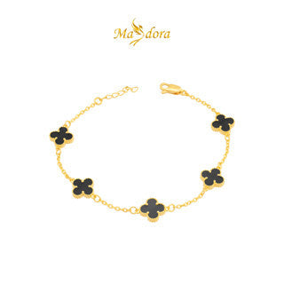MASDORA 916 Gold Bracelet Rantai Tangan Emas ~ Clover - M (EMAS 916/22K)