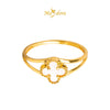 Masdora 916 Gold Ring Clover Bajet - White EMAS 916/22K
