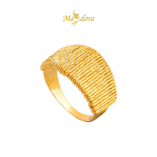 MASDORA 916 Ring Rings Cincin ~ Golden Oro Glitz (EMAS 916/22K)