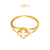 Masdora 916 Gold Ring Clover Bajet - White EMAS 916/22K