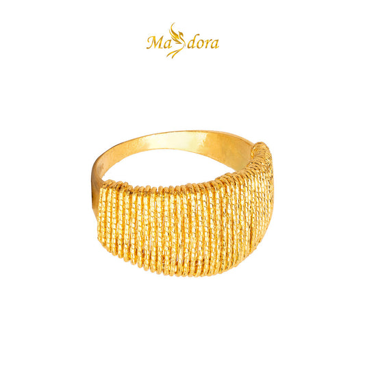 MASDORA 916 Ring Rings Cincin ~ Golden Oro Glitz (EMAS 916/22K)