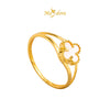 Masdora 916 Gold Ring Clover Bajet - White EMAS 916/22K