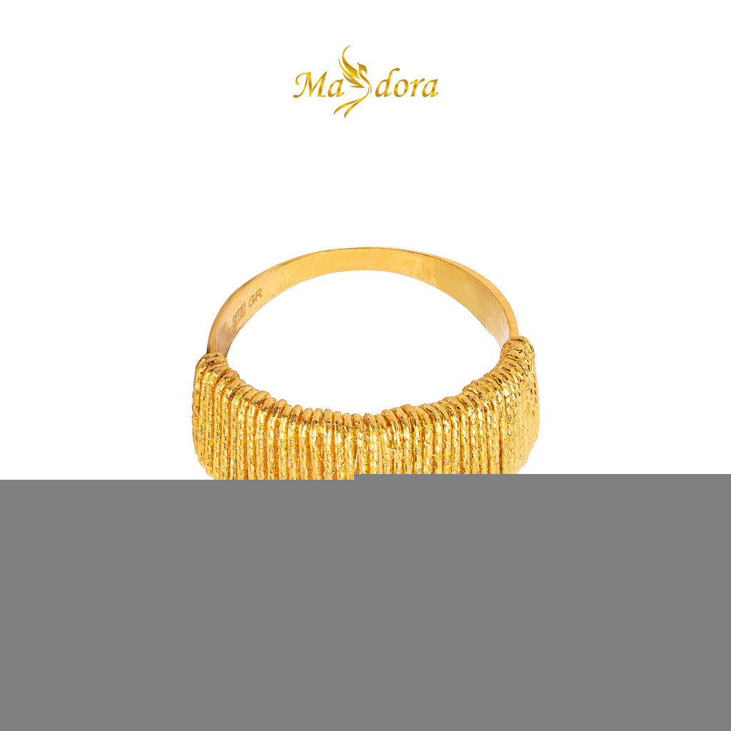 MASDORA 916 Ring Rings Cincin ~ Golden Oro Glitz (EMAS 916/22K)