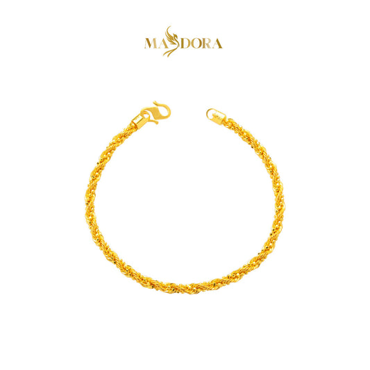 MASDORA 916 Gold Bracelet Rantai Tangan Emas ~ Golden Cat Tail (EMAS 916/22K)